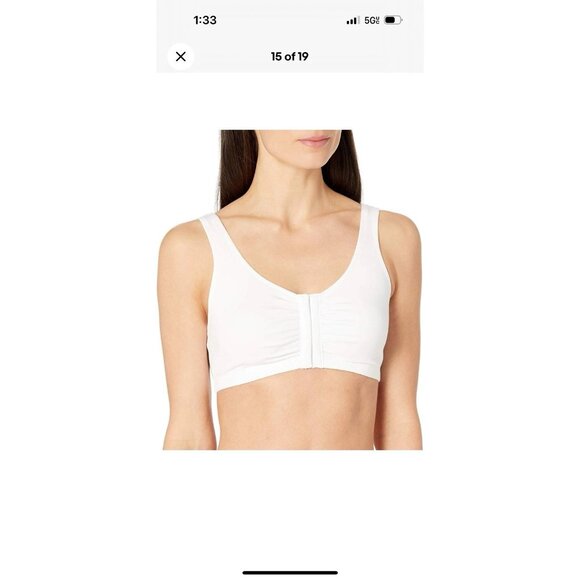 Fruit of the Loom 2 Pack 38 Women Soft Front Closure Cotton Bra NEW Pink White - Picture 7 of 15